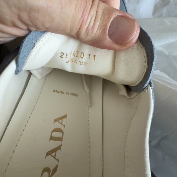 Prada 2EG430 White Deer Leather Men's Sneakers, Size Prada 10, 10.5, 11 - Picture 12 of 12